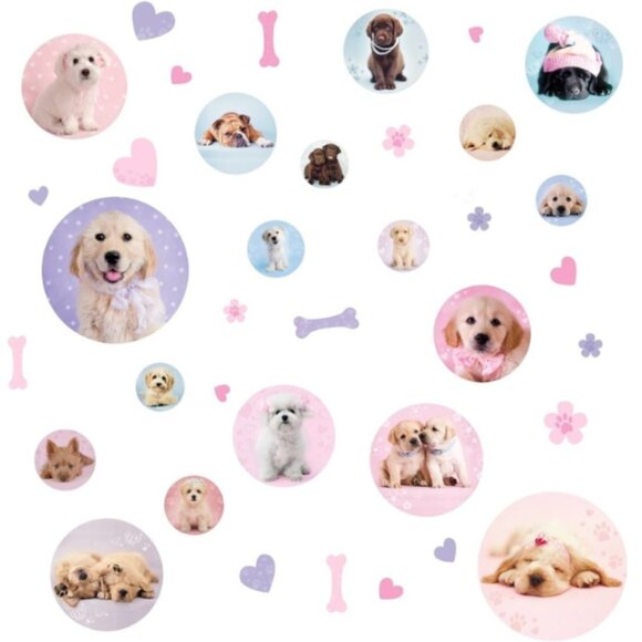 RoomMates RMK1650SCS Puppy Spots Peel and Stick Wall Decals, 37 Count - Picture 1 of 2